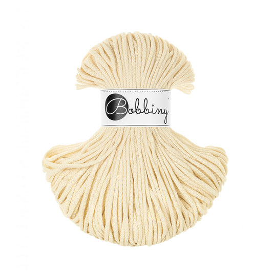 BUTTER YELLOW Braided cord 3mm