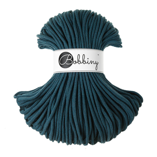 PEACOCK BLUE Braided cord 5mm