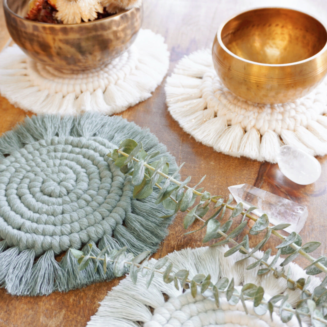 The Hive Central x CCG Commons x  Loveless Knots:  Macrame Round Coasters Workshop + DIY Kit