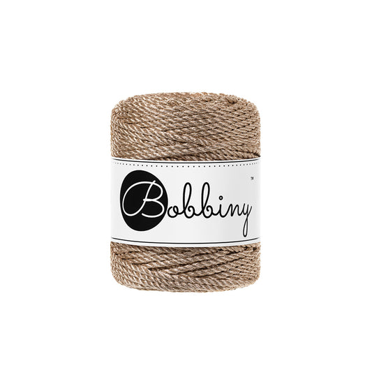 METALLIC CHAMPAGNE 3PLY Macrame rope 3mm