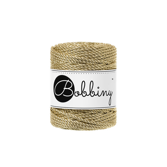 METALLIC GOLD 3PLY Macrame rope 3mm