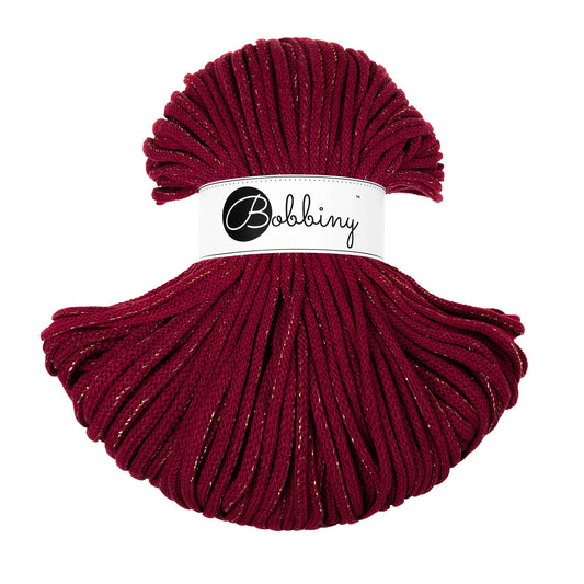 GOLDEN WINE RED Braided cord 5mm