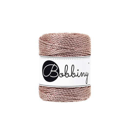 METALLIC ROSE GOLD 3PLY Macrame rope 3mm