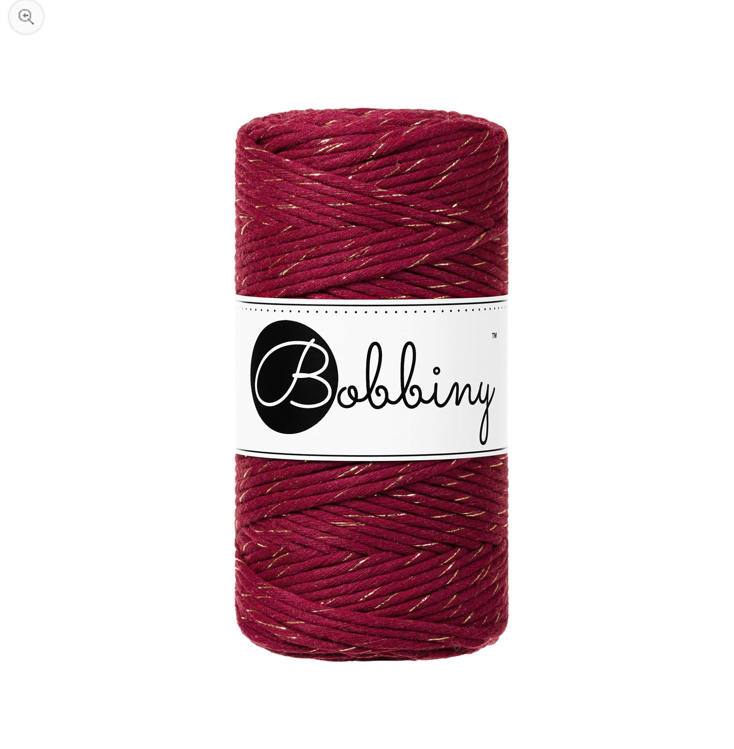 GOLDEN WINE RED Macrame cord 3mm