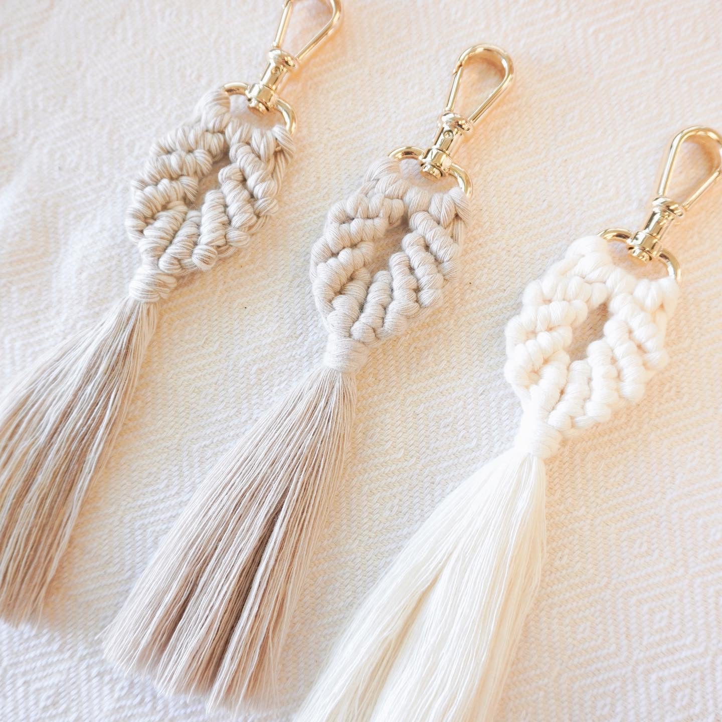 Macrame Seashell Key Chain x 2 -  DIY Kit