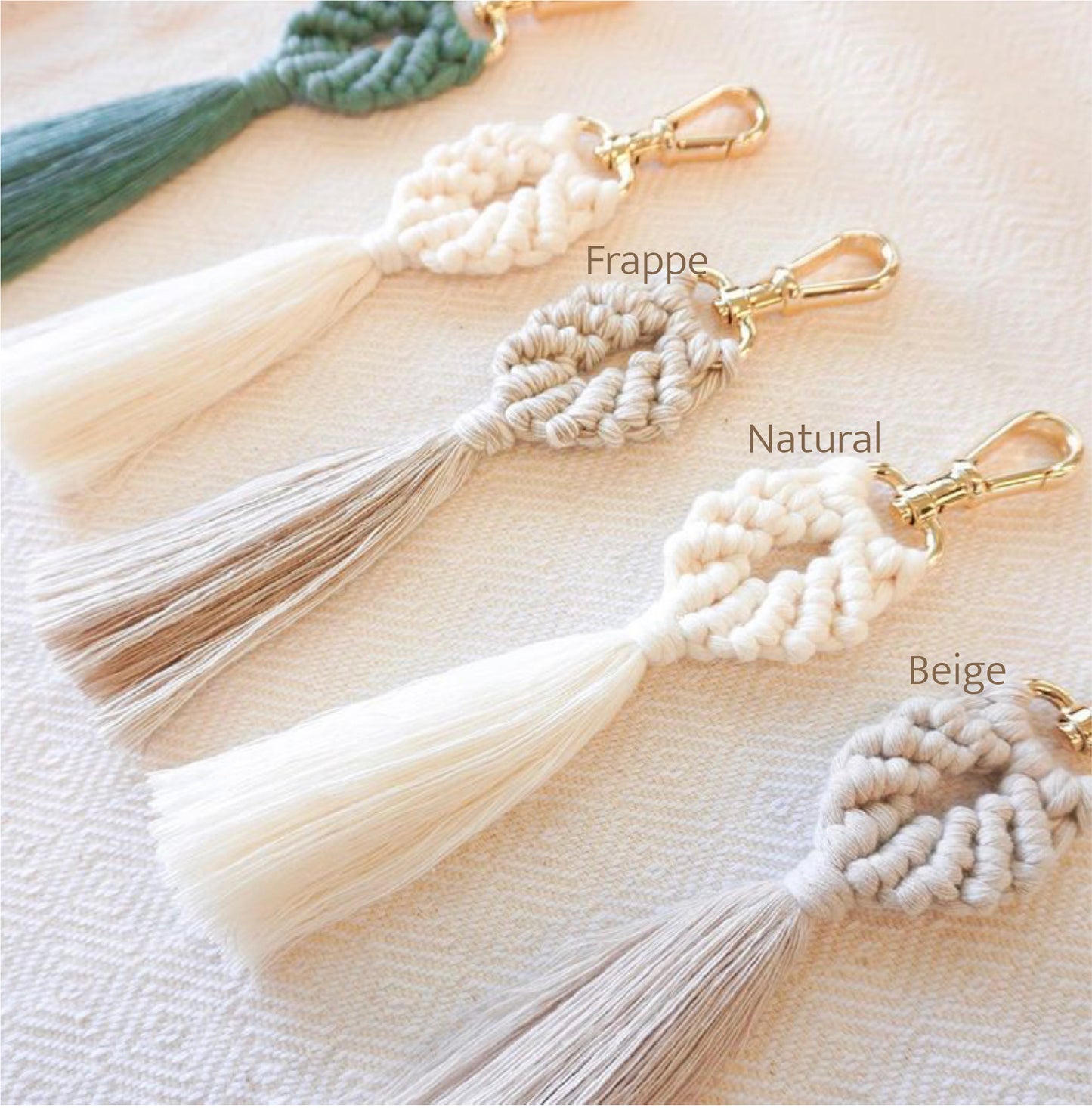 Macrame Seashell Key Chain x 2 -  DIY Kit