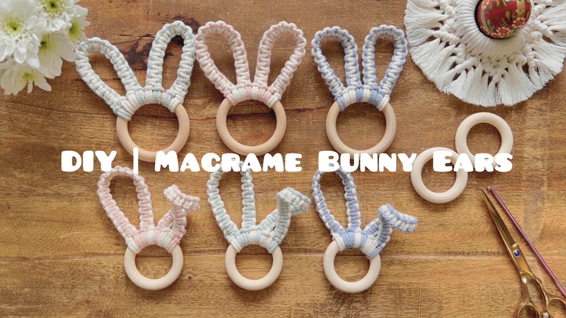 Load video: Macrame Bunny Ears Tutorial