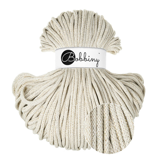 SHINY CASHMERE BEIGE Braided cord 5mm
