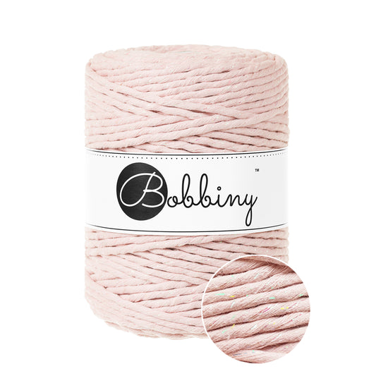 GLOSSY PASTEL PINK Macrame cord 5mm