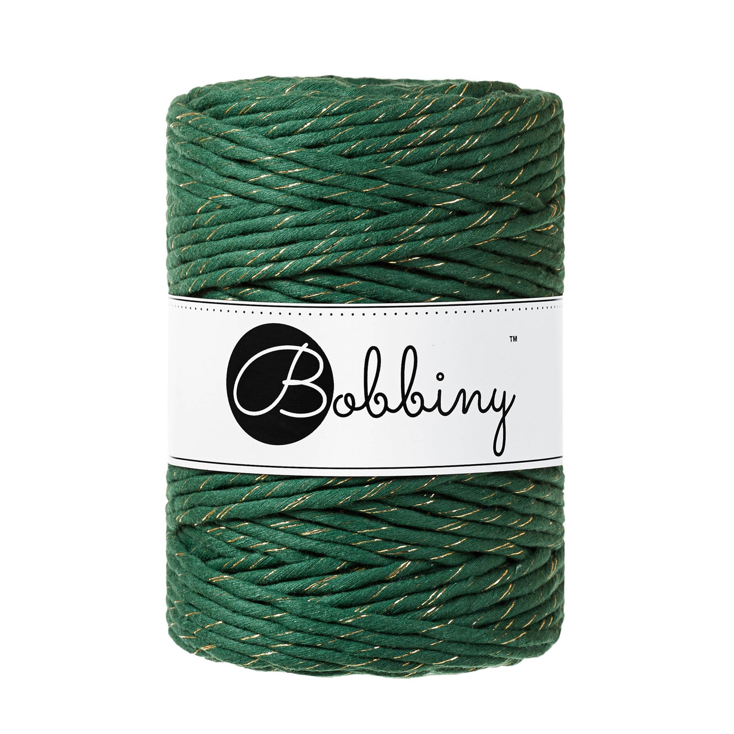GOLDEN PINE GREEN Macrame cord 5mm