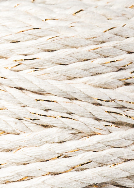 GOLDEN NATURAL 3PLY Macrame rope 5mm
